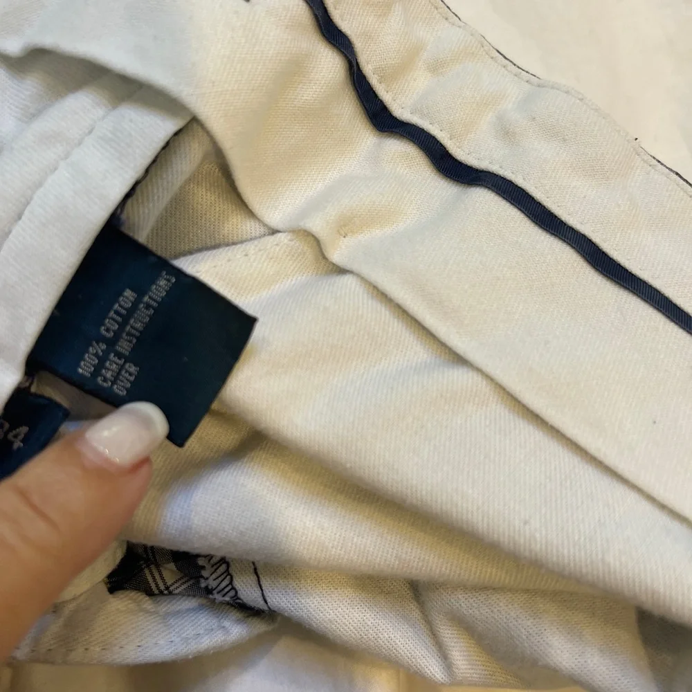 Ralph Lauren Blue and White Plaid Flat-Front Shorts